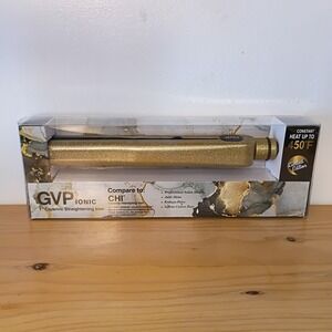 GVP Ionic Generic 1 Inch Ceramic Straightening Iron Model GV3010 Gold Glitter